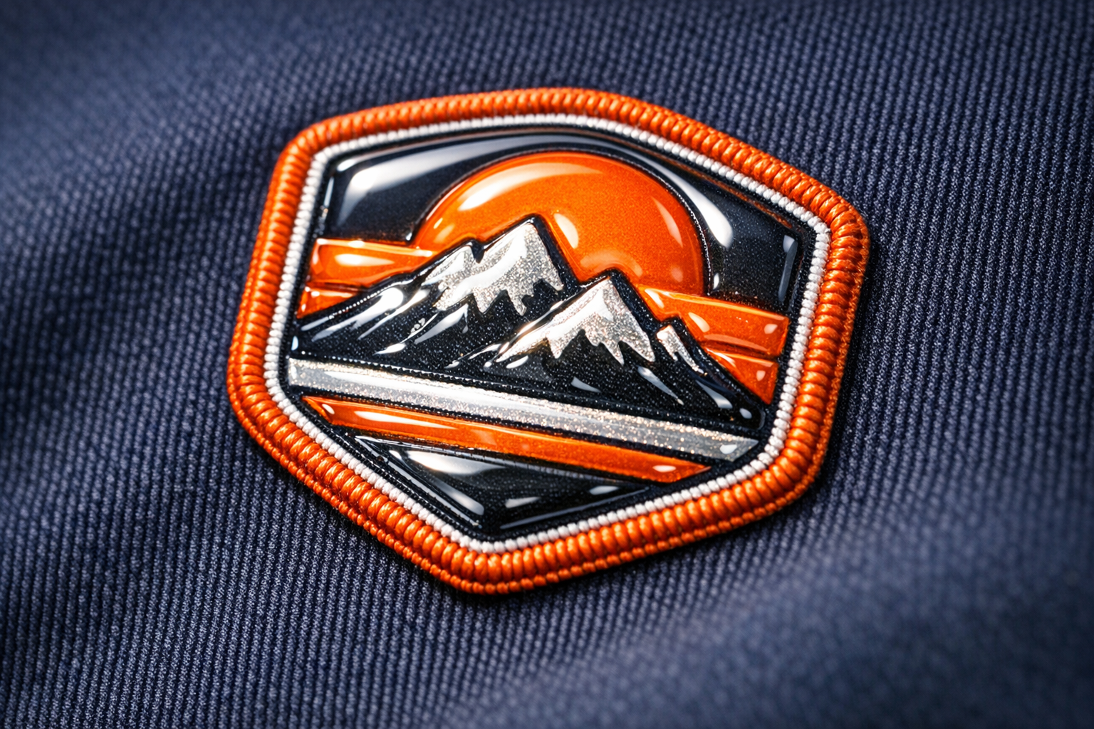 Liquid embroidery custom emblem patch with glossy raised finish — Ultimate Swag, Mooresville NC