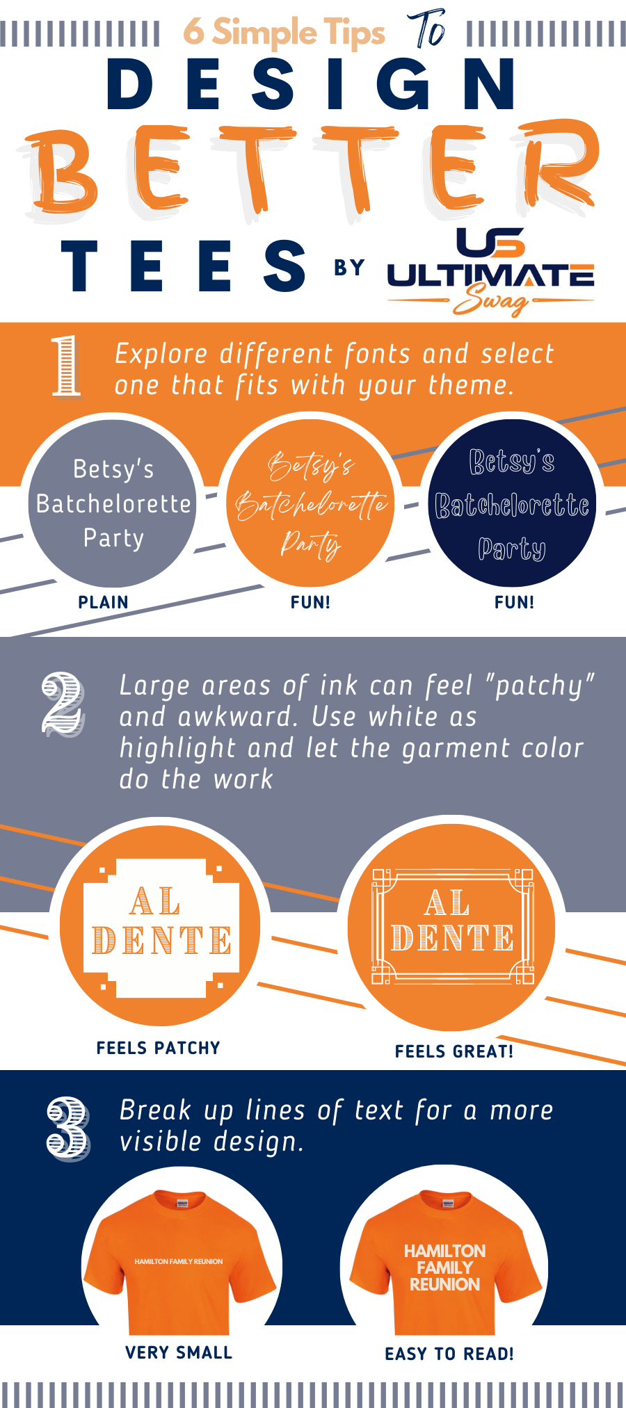 6 simple tips to design better tees infographic — Ultimate Swag