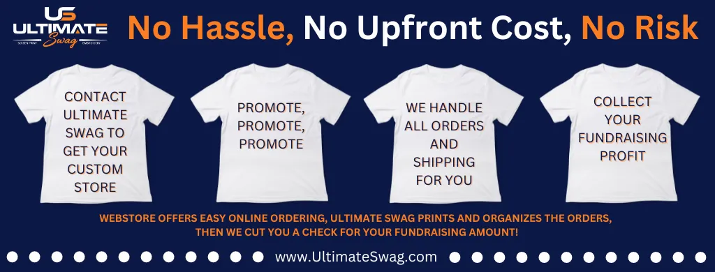 No Hassle, No Upfront Cost, No Risk t-shirt fundraising